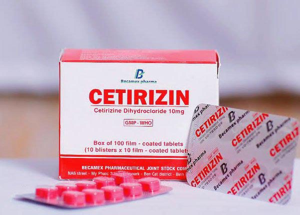 Thuốc Ceritine 10mg Cetirizine điều trị dị ứng