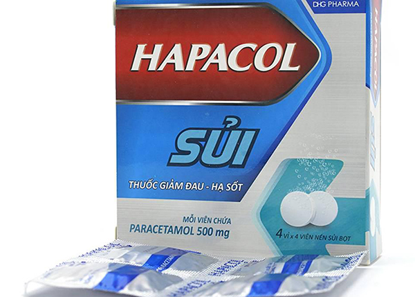 Hapacol giảm đau hạ sốt 500mg sủi