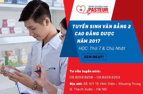 Địa chỉ tuyển sinh Văn bằng 2 Cao đẳng Dược năm 2017